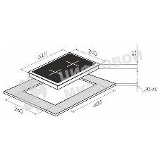 Электрическая варочная панель Maunfeld EEHE.32.4W, конфорок: 2 шт., эмаль, независимая, белый