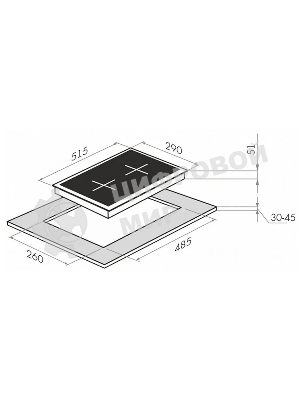 Электрическая варочная панель Maunfeld EEHE.32.4W, конфорок: 2 шт., эмаль, независимая, белый