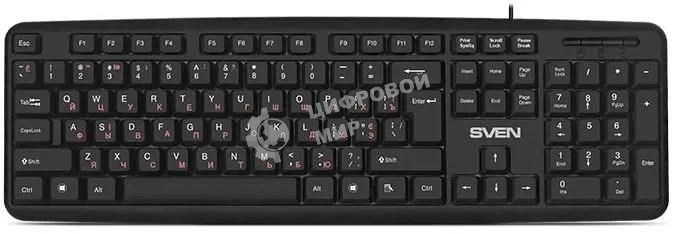 Клавиатура SVEN KB-S230 проводная, USB Type-A, чёрный