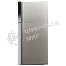 Холодильник Hitachi R-V660PUC7-1 BSL серебристый бриллиант двухкамерный инвертер 405/145л морозилка сверху, No Frost