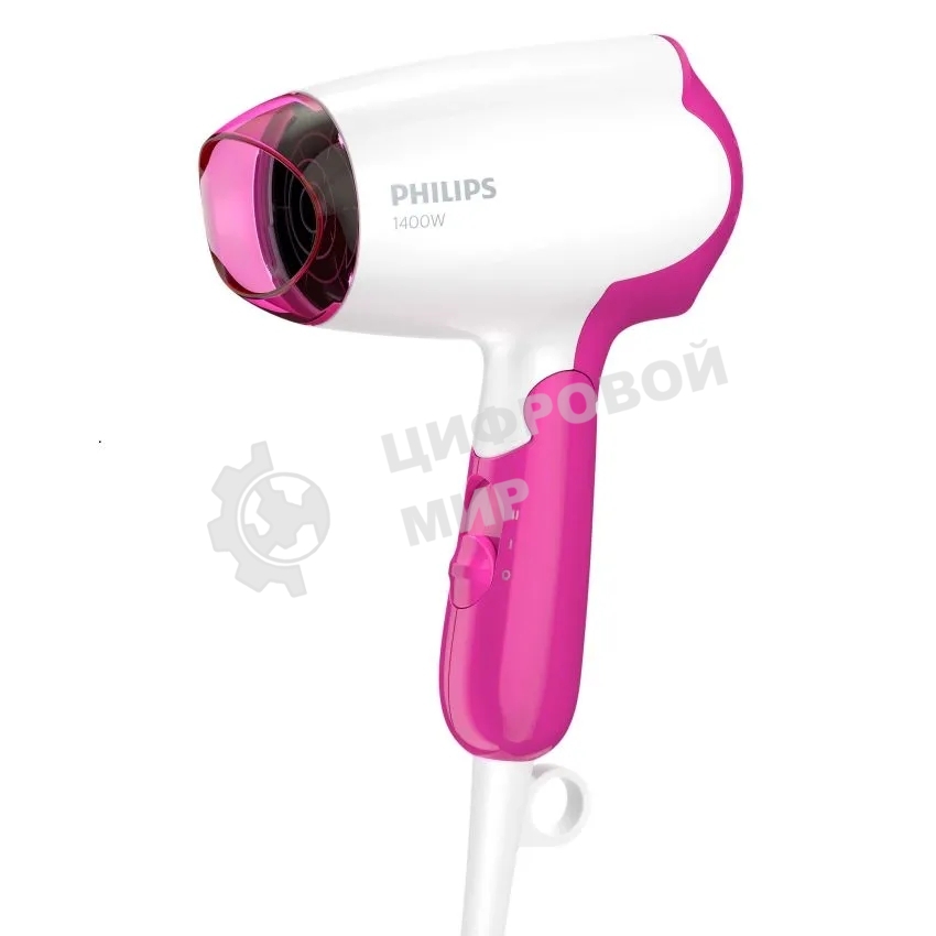 Фен Philips BHD003/00 розовый/белый, 1400 Вт, компактный