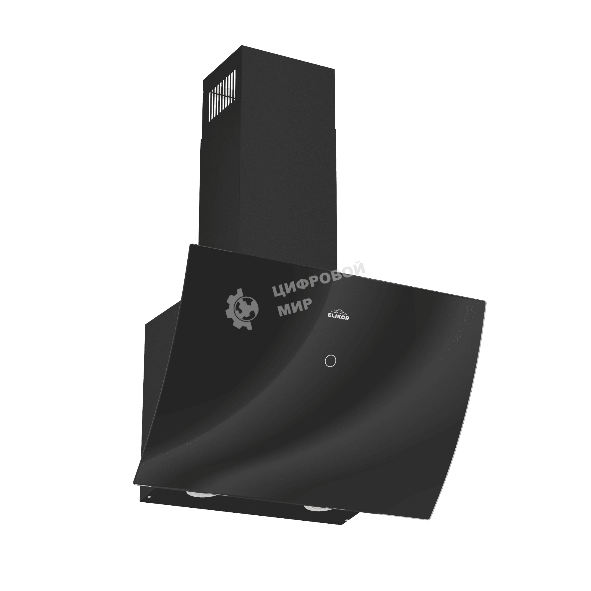 Вытяжка каминная Elikor Wave BK 60 черный, 60 см, 750 куб. м/ч, 56 дБ