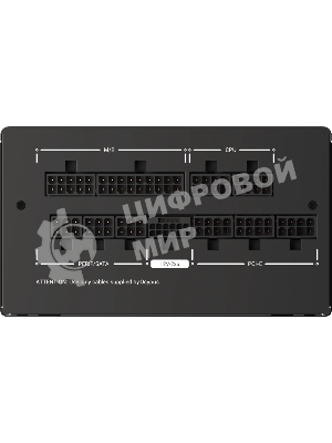 Блок питания Ocypus Iota P1000 (Iota-P1000-G1FFBK024X-EU), 1200Вт, 80 PLUS Gold, 120мм, модульный, черный