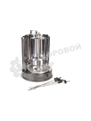 Шашлычница электрическая Kitfort KT-1404, 1400Вт серебристый