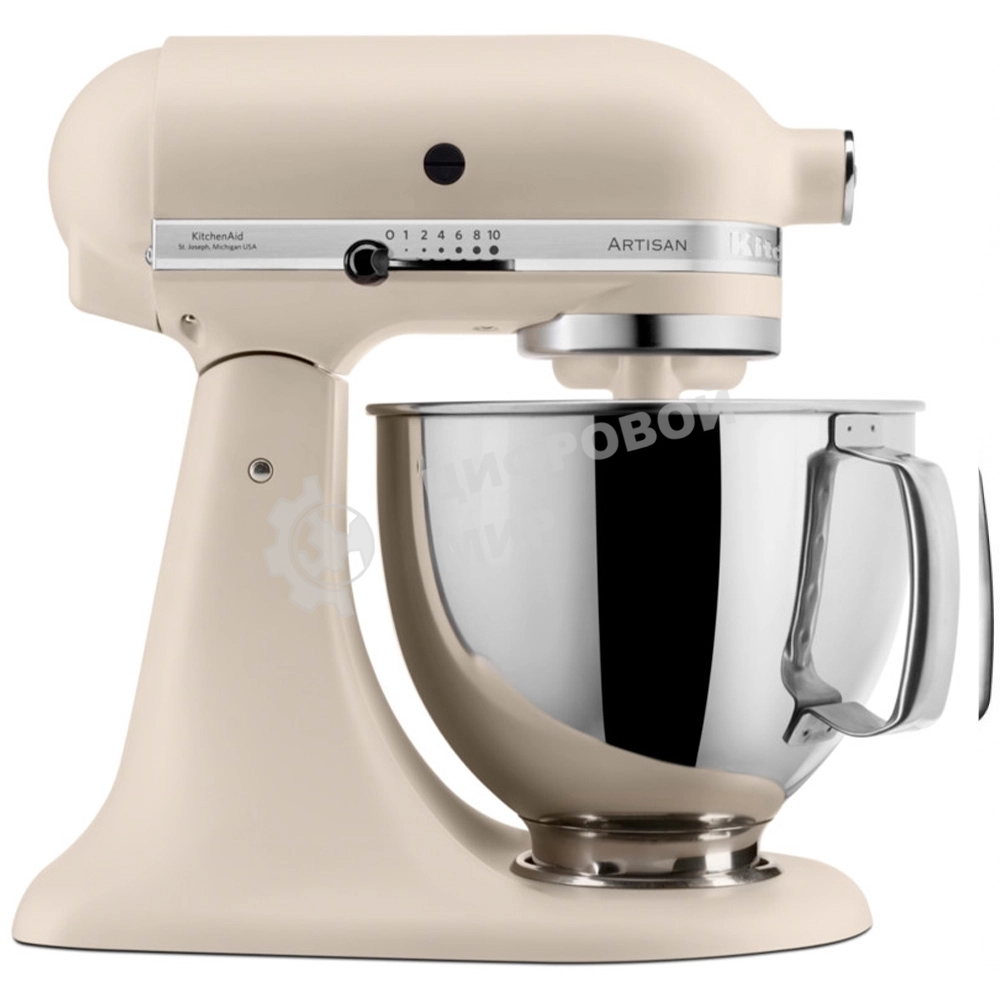 Настольный миксер с откидным блоком KitchenAid 5KSM125EMH Artisan 4.8 л, кремовый