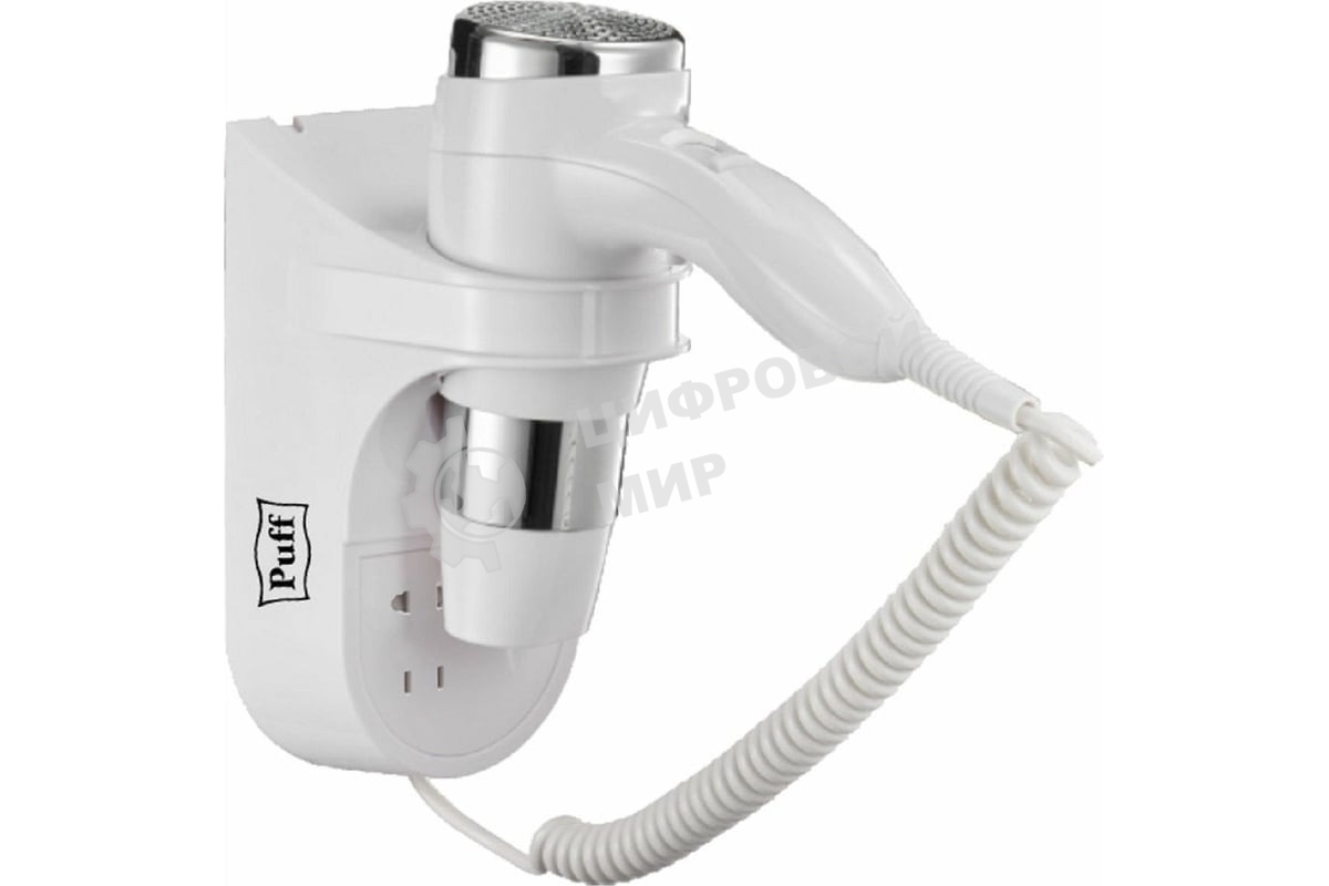 Фен Puff 1600B белый/хром, 1600 Вт
