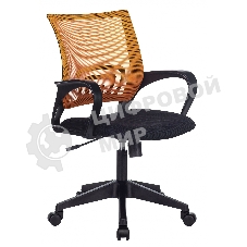 Кресло Бюрократ CH-695N/OR/TW-11 оранжевый/черный, сетка, 120 кг, механизм качания