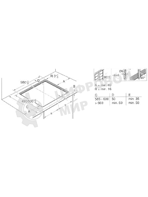 Индукционная варочная панель Bosch PUG61KAA5E черный