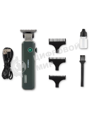 Триммер Hyundai H-HT6070 зеленый (насадок в компл:3шт)