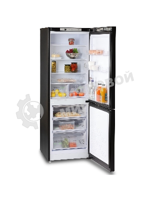 Холодильник Бирюса B6156 черный двухкамерный 210/100л морозилка снизу