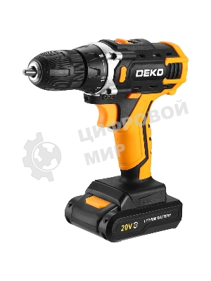 Дрель-шуруповерт Deko Banger 20V ONE+, 20 В, 1,5 Ач, 42 Нм, щеточный