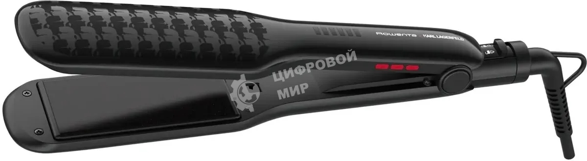 Выпрямитель для волос Rowenta Karl Lagerfeld SF411LF0 черный, 45 мм, 230 °C, 6 режимов