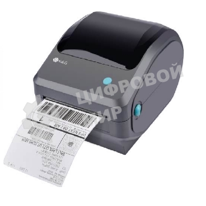 Принтер наклеек G&G GG-D410 стационарный, прямая термопечать, 203 dpi, 152 мм/сек, USB черный