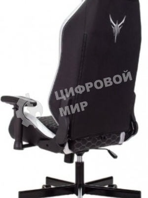 Кресло Knight Neon черный/серебряный, экокожа, 120 кг, механизм качания