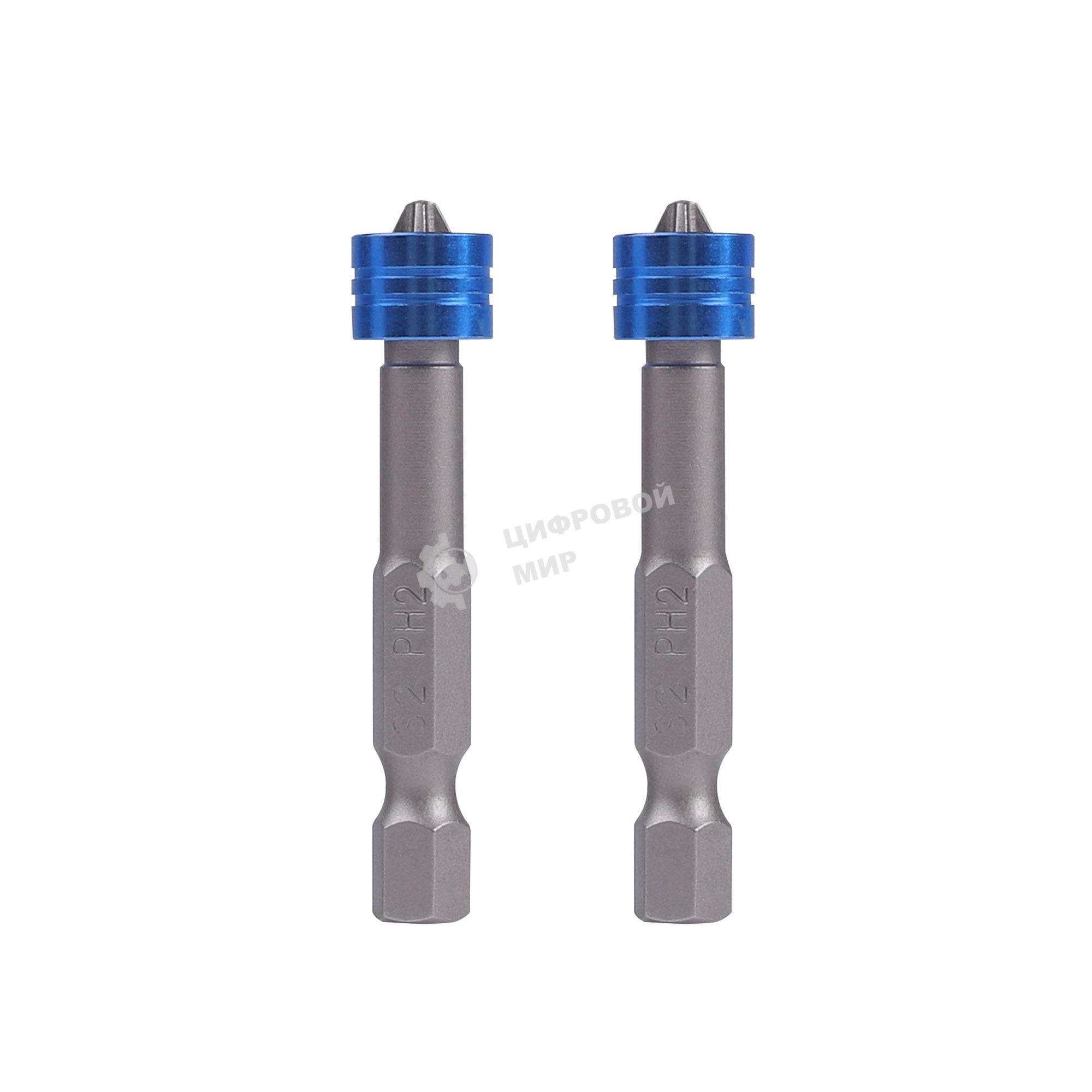 Бита PATRIOT PH2, с магнитным держателем крепежа, сталь S2, длина 50 мм, 2шт в блистере