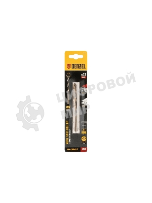 Сверло по металлу Denzel 7,5 мм, HSS Co-8%