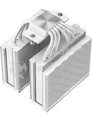 Кулер для процессора PCCooler RZ620 WH (260W, 4-pin PWM, 158мм, Al/Cu, 6x6мм, 2x120мм, 86.73CFM, 32dBA, 1800RPM, S: 1851/1700/1200/115X, AM5/AM4, белый)