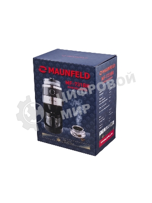 Кофеварка капельная Maunfeld MF-731BK черный, исп. кофе - зерновой/молотый, 0.83 л, 820 Вт.