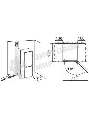 Холодильник Gorenje NRK619FAS4 серый двухкамерный 207/93л морозилка снизу, No Frost