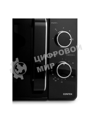 Микроволновая печь Centek CT-1550 черный, 20 л, 700 Вт, переключатели - поворотный механизм