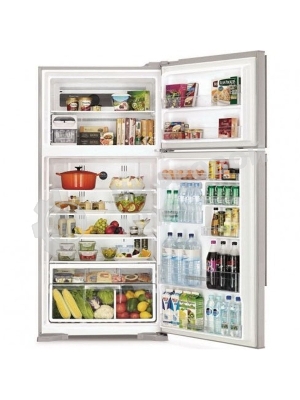 Холодильник Hitachi R-V660PUC7-1 BSL серебристый бриллиант двухкамерный инвертер 405/145л морозилка сверху, No Frost