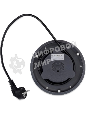 Чайник электрический Hyundai HYK-S7777 1.7 л, 2200 Вт, графит/серебристый корпус: металл