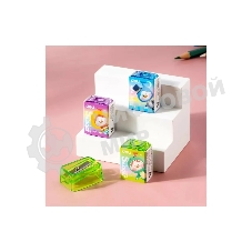 Точилка для карандашей ручная Deli EH552 Little Singer, 1 отверстие, пластик, ассорти, коробка