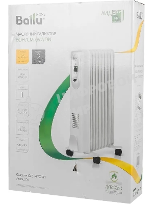 Обогреватель масляный Ballu Comfort BOH/CM-09WDN (9 секций) белый, 2000 Вт, 25 м2, термостат