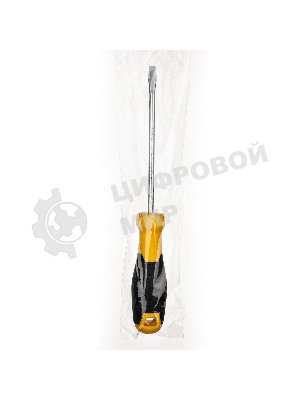 Отвертка шлицевая Deli DL6351251 5х125мм CR-V, Двухкомпонентная ручка. Хромированная