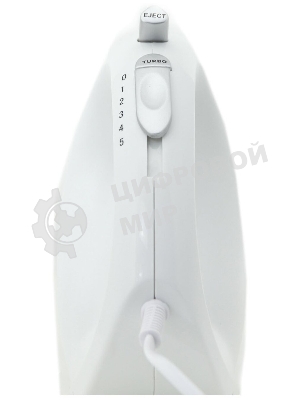 Миксер SUPRA MXS-527 500 Вт.Режим Турбо. 5 скоростей. Две насадки: для взбивания яиц и крема и для замеса тяжелого теста. белый.