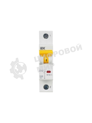 Выключатель автоматический IEK MVA31-1-010-B 10A тип B 6kA 1П 230В 1мод белый (упак.:1шт)