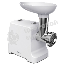 Мясорубка электрическая JVC JK-MG055 белый, 2000 Вт, 2.0 кг/мин, реверс, защита от перегрузки, насадки - 4