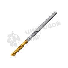 Сверло спиральное по металлу Denzel 4 x 75мм, Р6М5, Golden Tip