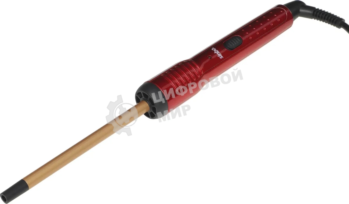 Щипцы для завивки волос Sinbo SHD 7077 красный/золотистый, 10 мм, 200 °C, 1 режим