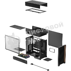 Корпус DeepCool CL660, Midi-Tower, чёрный, 2 x 120 мм
