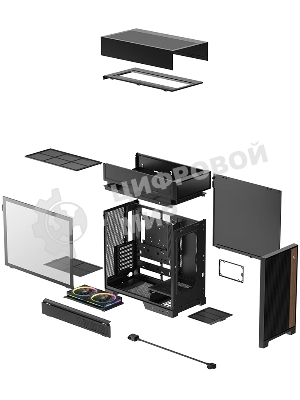 Корпус DeepCool CL660, Midi-Tower, чёрный, 2 x 120 мм