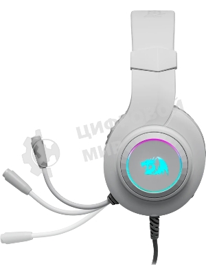 Гарнитура Redragon Hylas белая, проводная, USB / 2 x mini jack 3.5 мм, подсветка