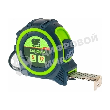 Рулетка Сибртех Сапфир, двухкомпонентный корпус, 5 м х 19 мм