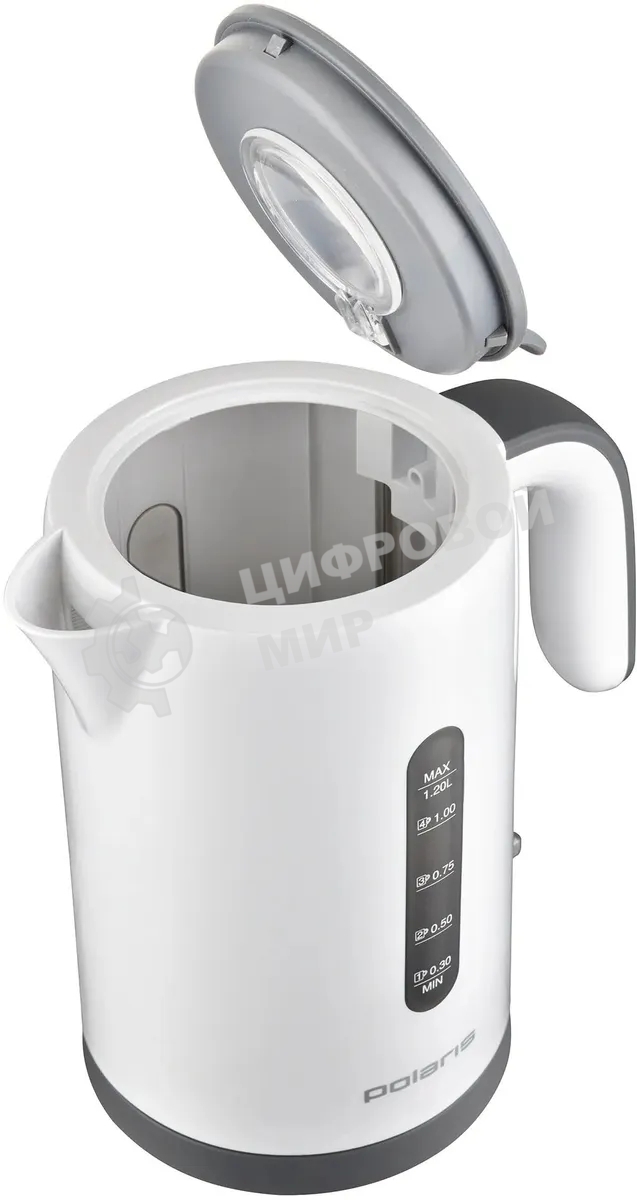 Чайник электрический Polaris PWK 1220C Water Way Pro 1.2 л, 2200 Вт, белый корпус: пластик (PWK 1220C)