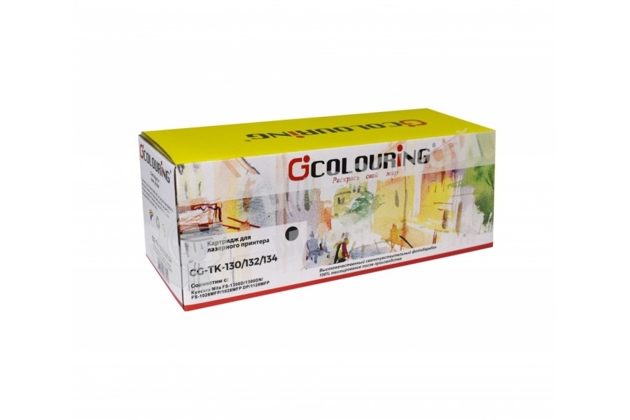 Картридж Colouring CG-TK-130/132/134 черный (7200 стр.) для Kyocera Mita FS-1300D/1300DN/FS-1028MFP/1028MFP DP/1128MFP