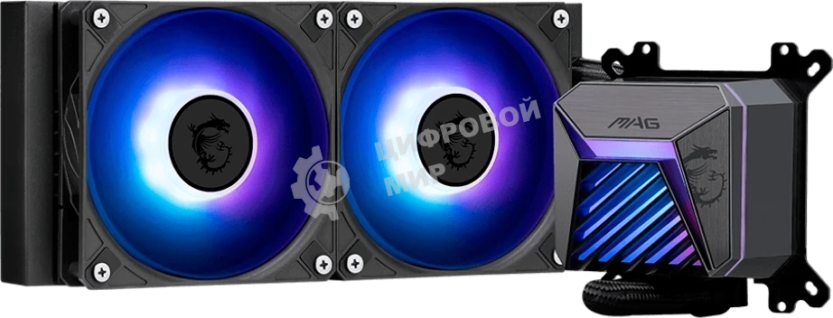 Система жидкостного охлаждения MSI MAG CORELIQUID A15 240 черный 120мм алюминий+медь 2050rpm 28.7db 4-pin