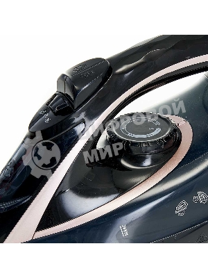 Утюг Delta Lux DE-3001 черный/бронзовым, 2000 Вт, 20±5 г/мин, 130 г/мин, 320 мл