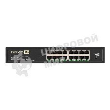 Коммутатор неуправляемый ExeGate EDGS-1016D (16-портовый гигабитный UTP 10/100/1000 Base-T, металлический корпус, с возможностью установки в стойку, с функцией энергосбережения (EEE))