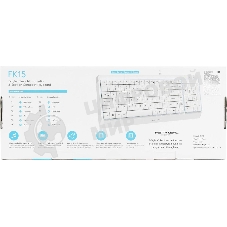 Клавиатура проводная A4Tech Fstyler FK15, USB, белый