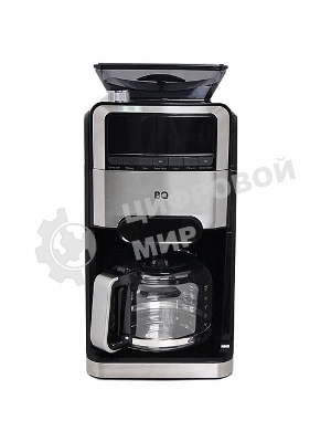 Кофеварка капельная со встроенной кофемолкой BQ CM3002 черный-стальной, исп. кофе - зерновой/молотый, 1.5 л, 1400 Вт