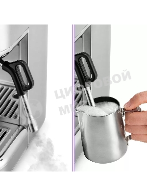 Кофеварка рожковая Kitfort КТ-7113 нержавеющая сталь, исп. кофе - молотый/зерновой, 2.3 л, 1770 Вт, 15 бар