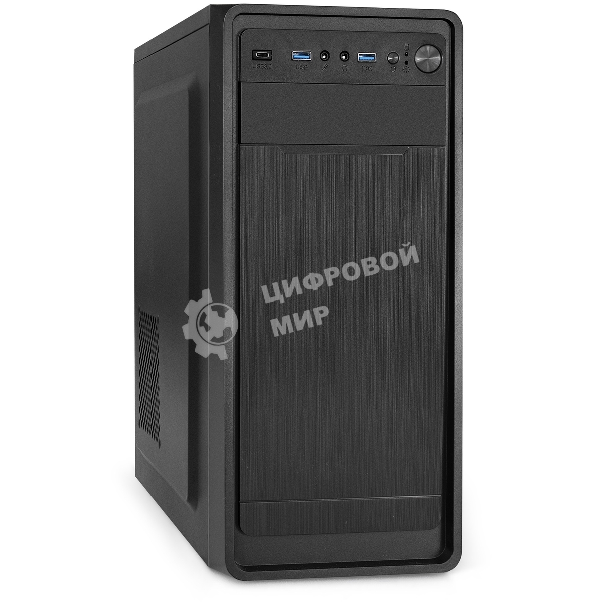 Компьютерный корпус Miditower ExeGate XP-332UC-UNS500 (ATX, БП UNS500 с вент. 12см, 2хUSB 3.0/1хTypeC, аудио, черный)