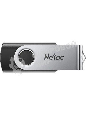 Флешка USB Netac U505 (NT03U505N-064G-32BK), 64Gb, USB 3.0, R/W 110/45, черный/серебристый