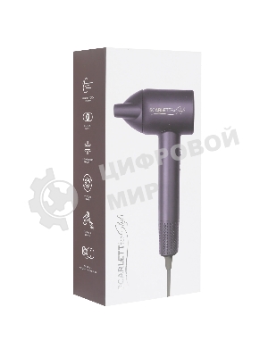 Фен Scarlett SC-HD70I43 фиолетовый, 1600 Вт, ионизация