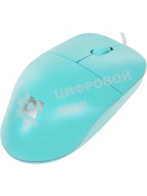 Мышь проводная Defender Azora MB-241 голубой, 1200 dpi, USB, кнопки - 3